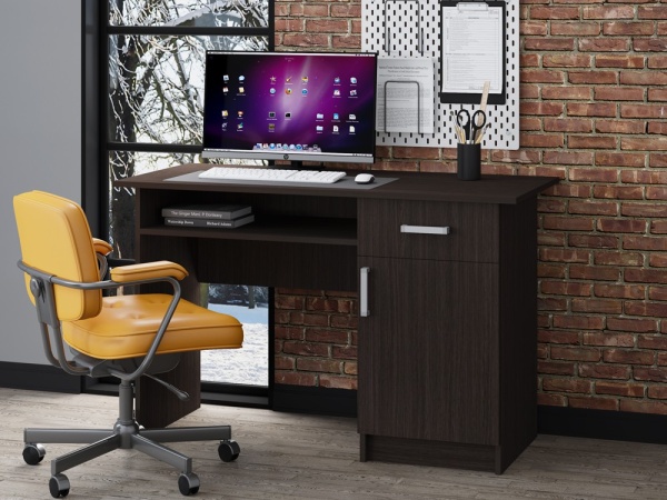 Письменный Стол Боско 01 с Дверью (1,1х0,75х0,6)/Разные Цветы