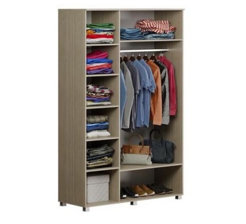 Шкаф Трёхстворчатый Амели Дуб Сонома Светлый/Белый Глянец (Ш-1350 х В-2109 х Г-515 мм)