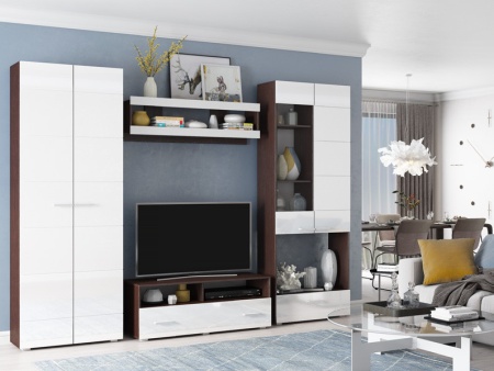 Гостиная Ницца-7 МДФ (Ш-2500 × В-2236 × Г-524 мм)/Разные Цвета