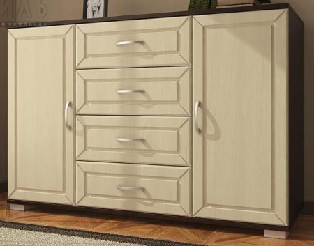 Комод МДФ №5 Венге/Клен Светлый (Ш-1200 × В-810 × Г-445)