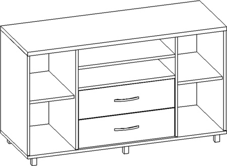 Тумба Дарина ТВ-7 (Ш-1200| В-675| Г-450)/Разные Цвета