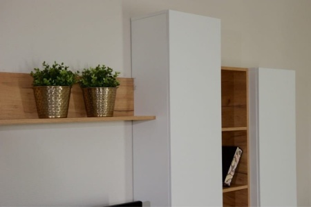 Стенка "Нева-1" Дуб Золотой/Белый